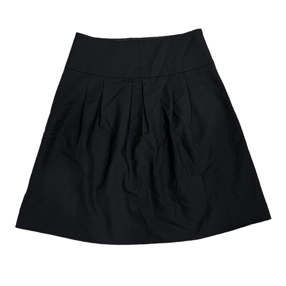 Theory Black Pleated Mini Skater Skirt 4
